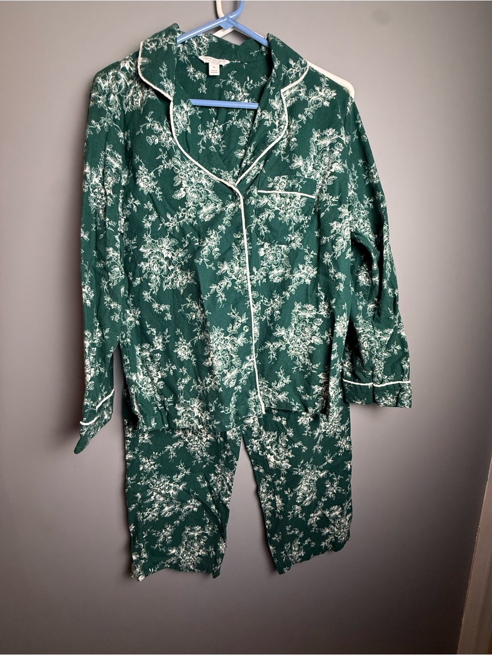 Charter Club Intimates 100% Cotton Flannel 2-Pc Flannel Pajamas Women’s Size M